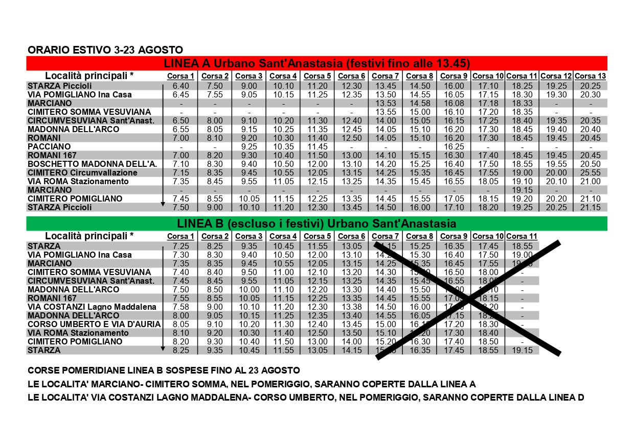 ORARIO ESTIVO 2020 PAG 1